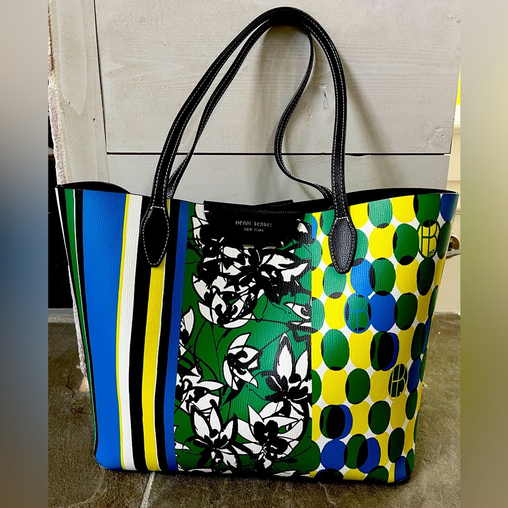 Henri Bendel multicolor tote with protective bag